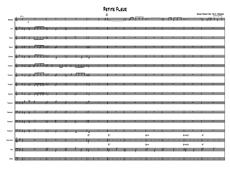 Petite Fleur score preview