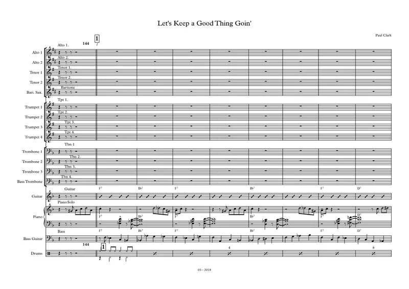 Let's Keep A Good Thing Goin' score preview