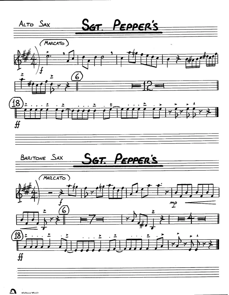 Sgt Pepper's (The Beatles) score preview