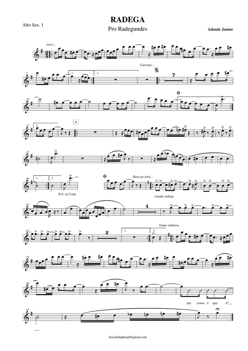Radega score preview