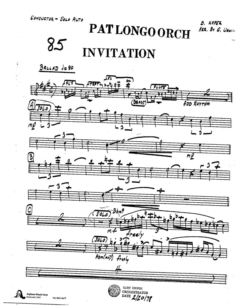 Invitation score preview