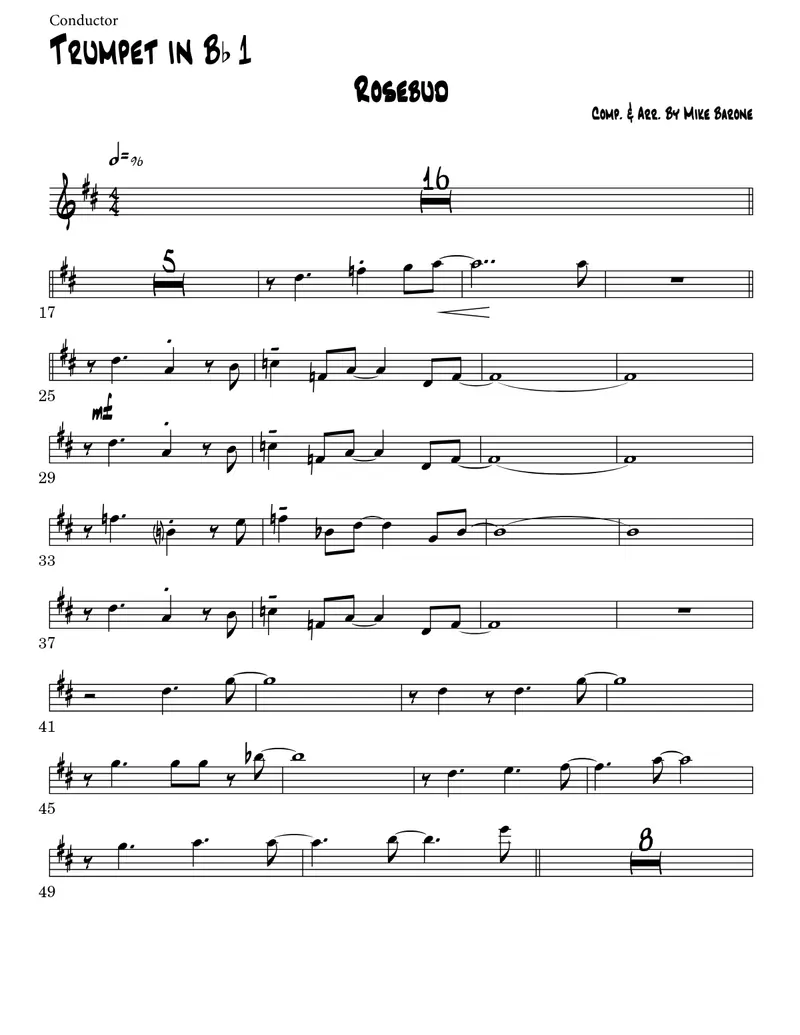 Rosebud score preview