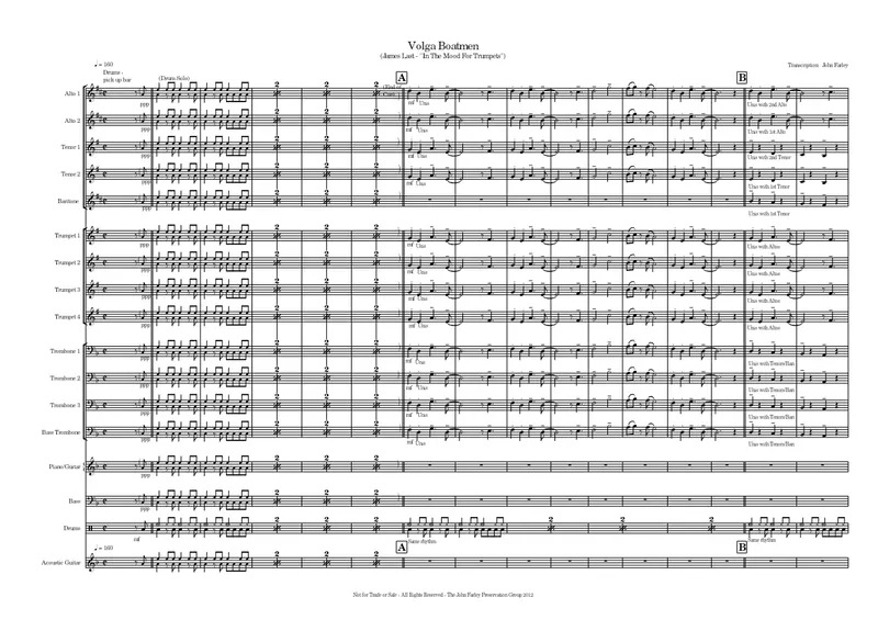 Volga Boatmen score preview