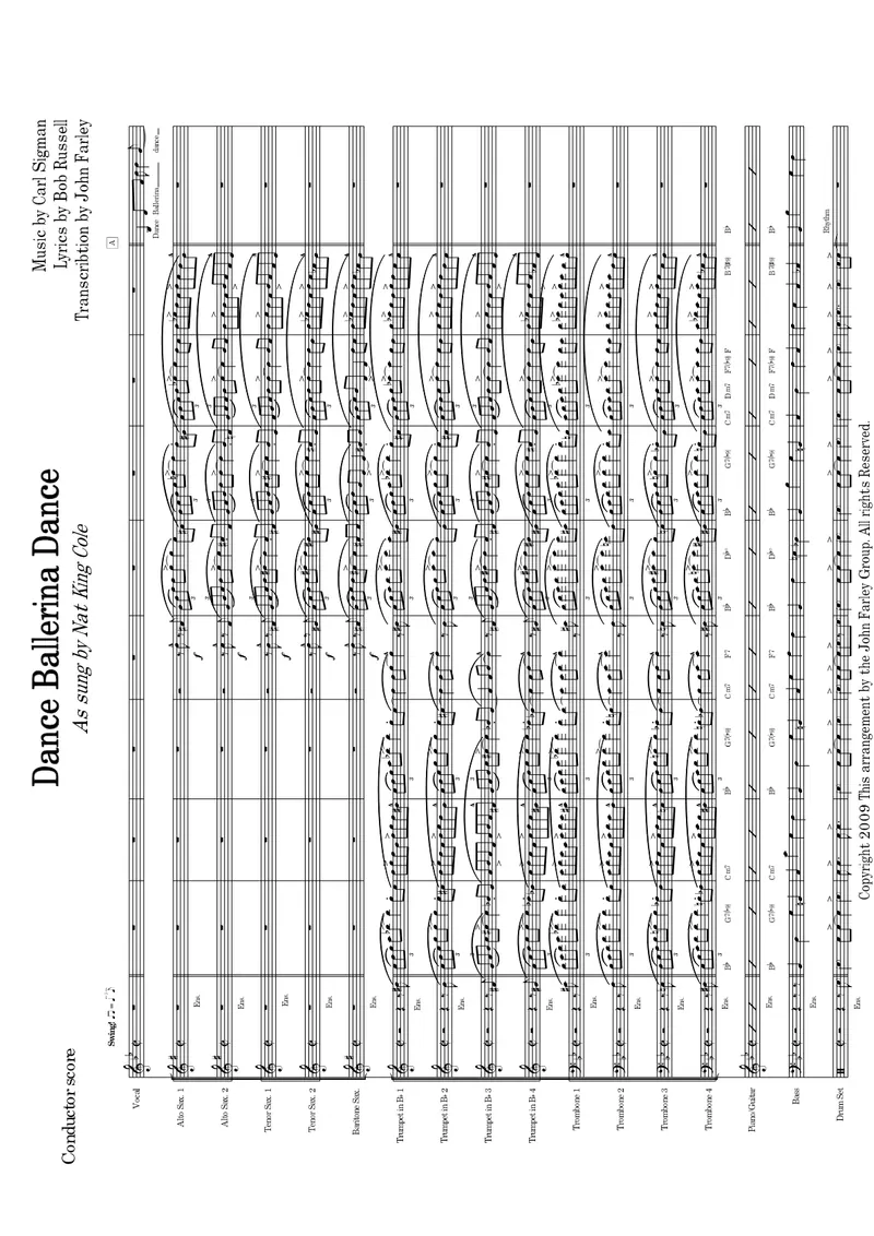 Dance Ballerina Dance score preview