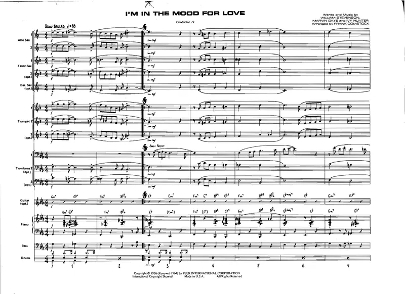 I'm In The Mood For Love score preview
