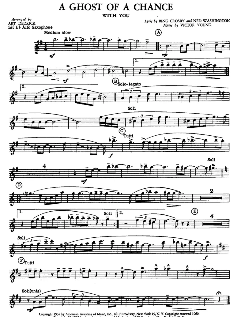 A Ghost Of A Chance score preview