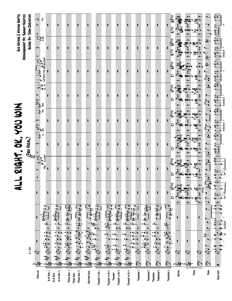 Alright, Okay, You Win score preview