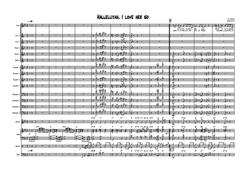 Hallelujah, I Love Her So score preview