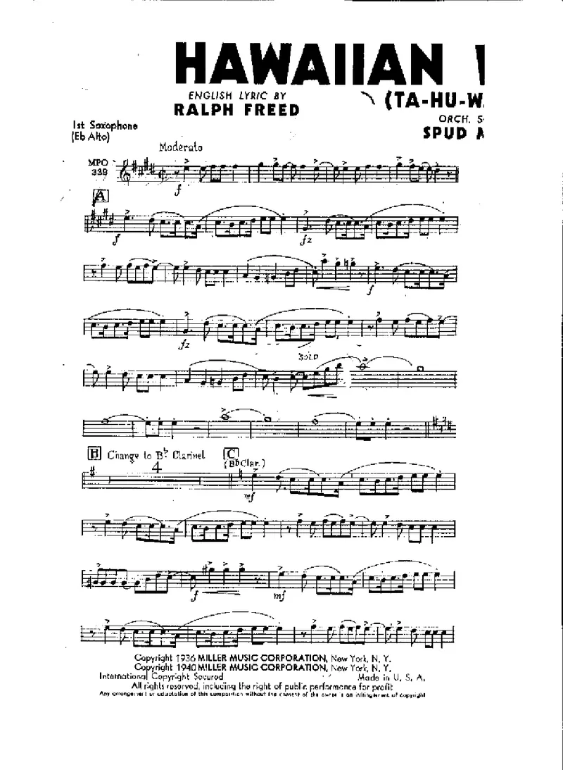Hawaiian War Chant score preview