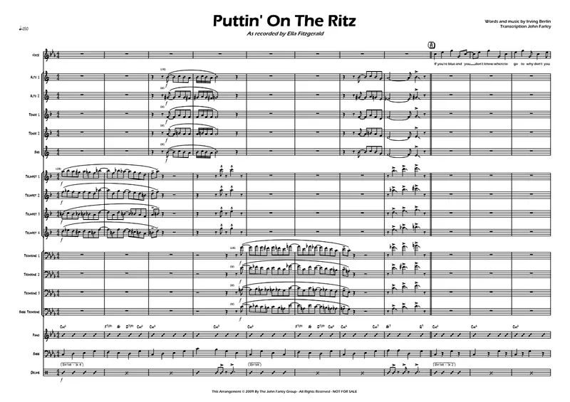 Puttin' On The Ritz score preview