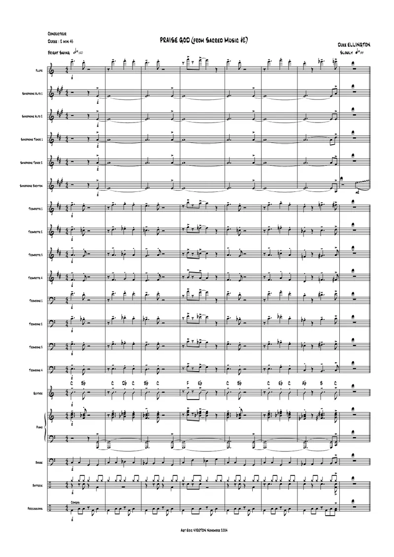 Praise God score preview