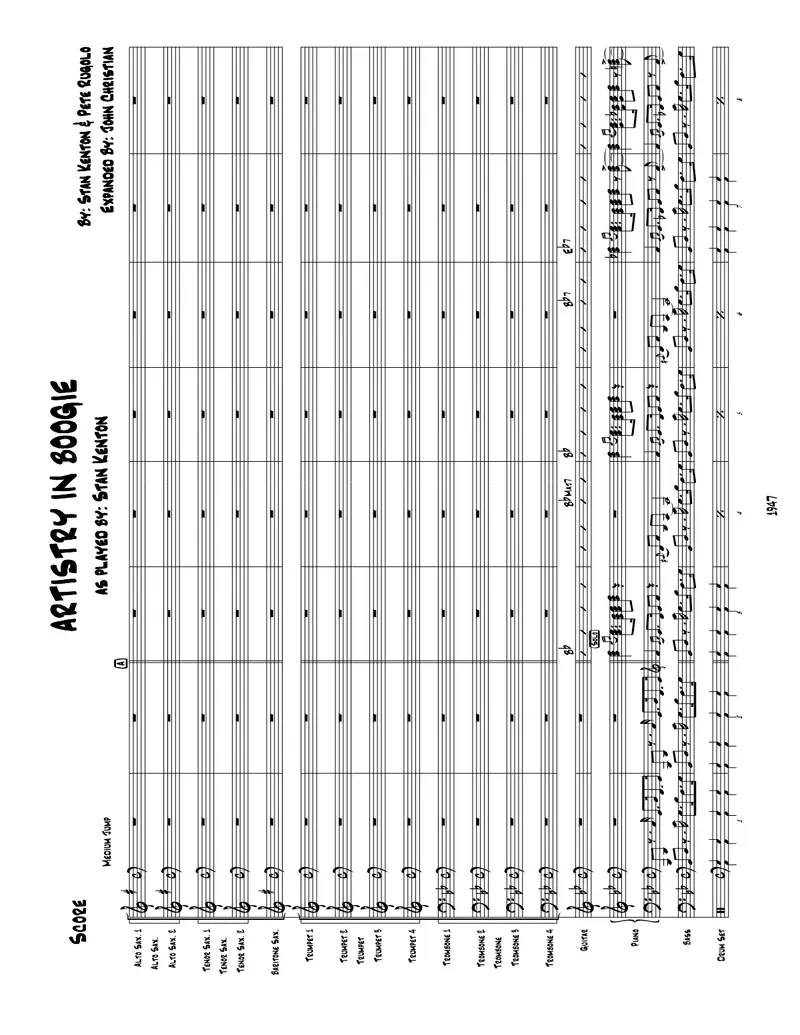 Artistry In Boogie score preview
