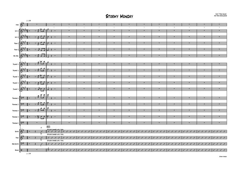 Stormy Monday score preview