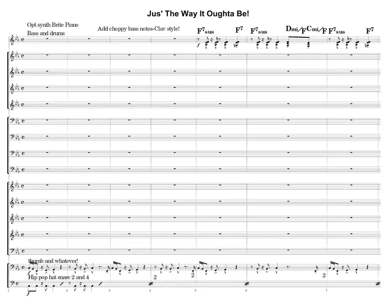 Jus' The Way It Oughta Be! score preview