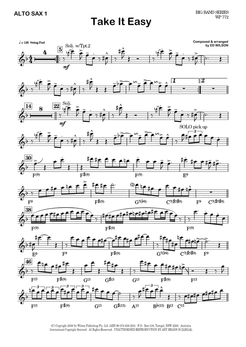 Take It Easy score preview