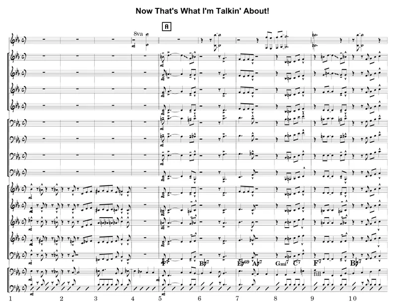 Now That's What I'm Talkin' About score preview