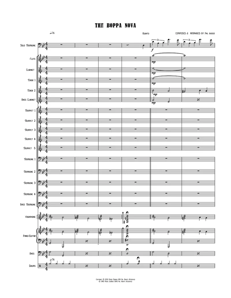 The Boppa Nova score preview