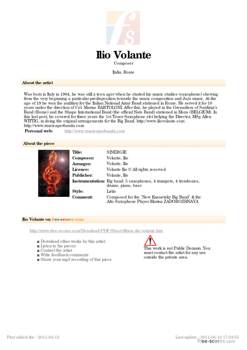 Sinergie score preview