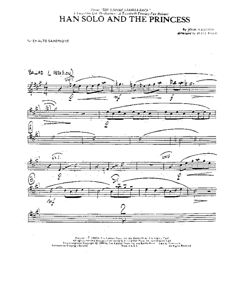 Han Solo And The Princess score preview