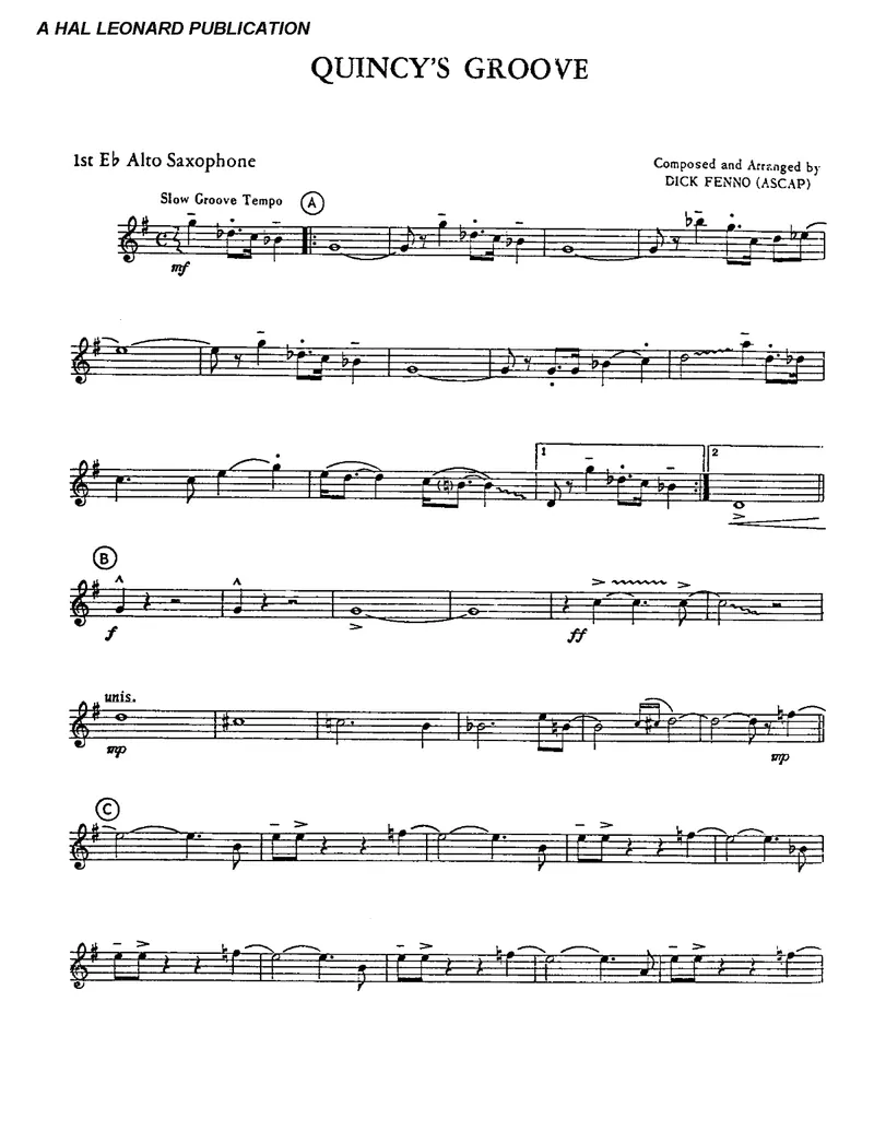 Quincy's Groove score preview