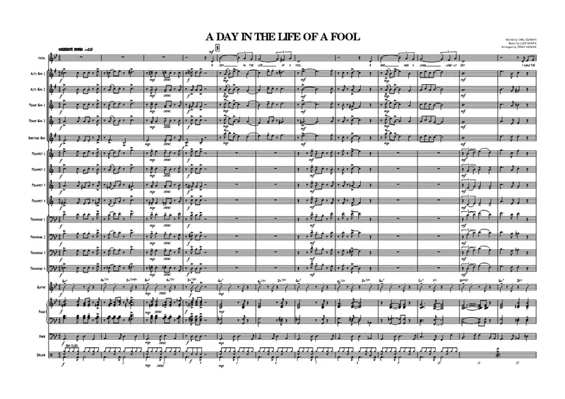 Day In A Life Of A Fool score preview