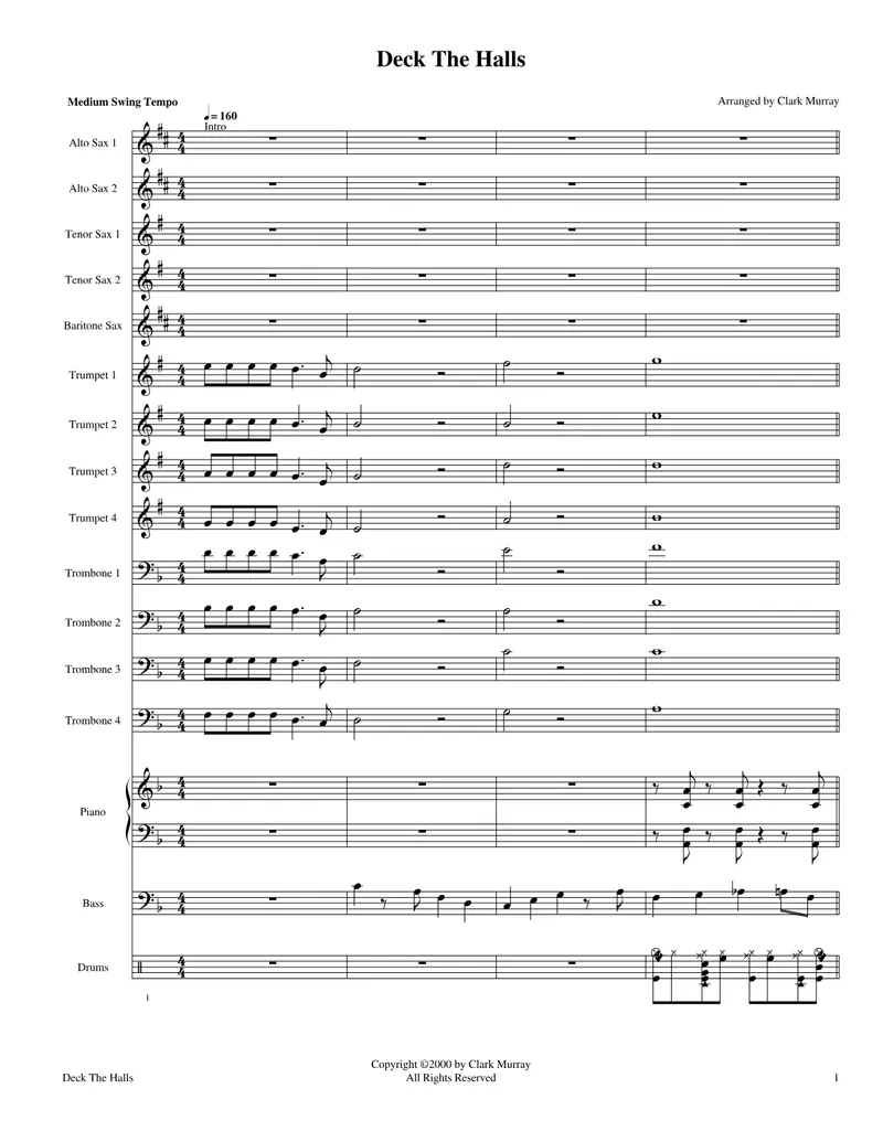 Deck The Halls score preview