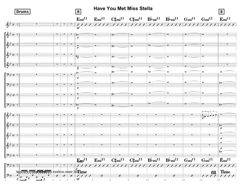 Have You Met Miss Stella score preview