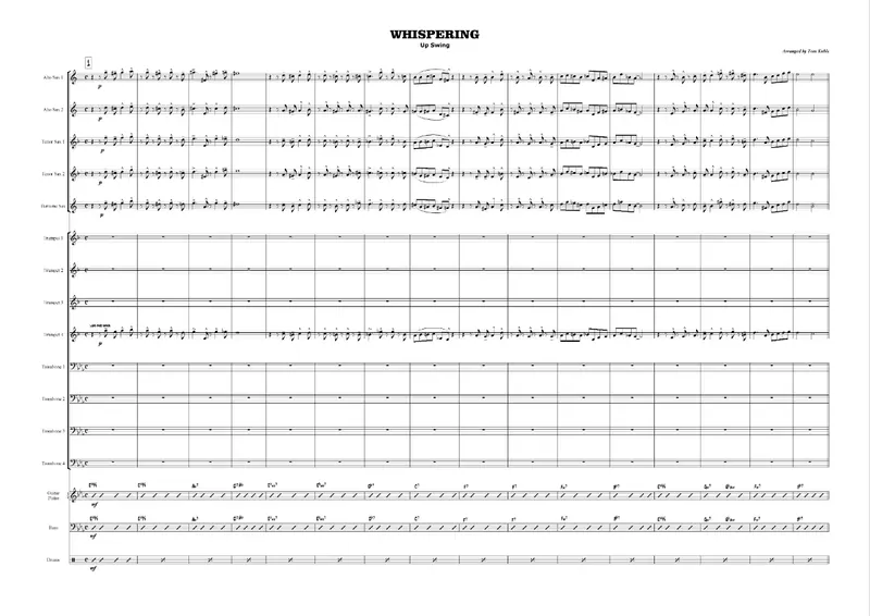 Whispering score preview