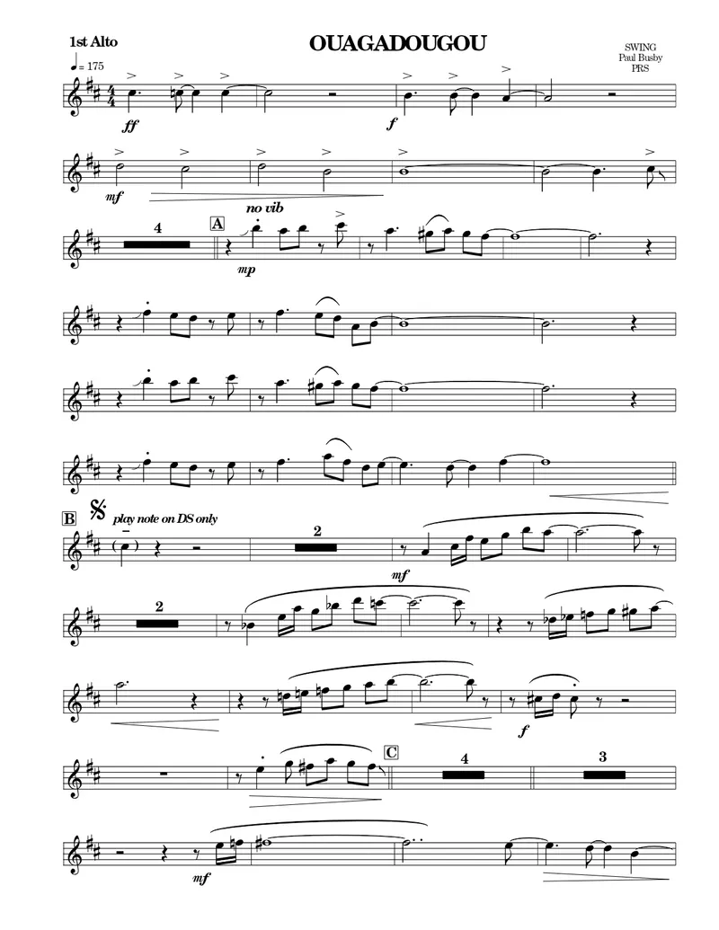 Ouagadougou score preview