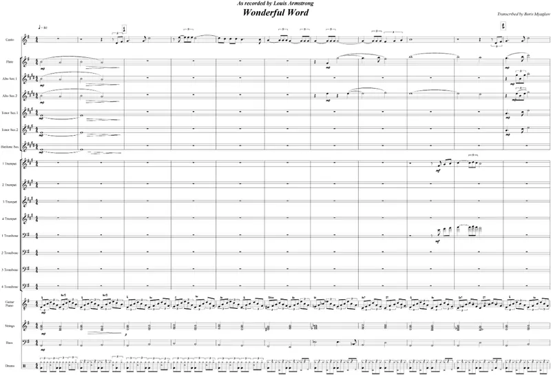 What A Wonderful World score preview
