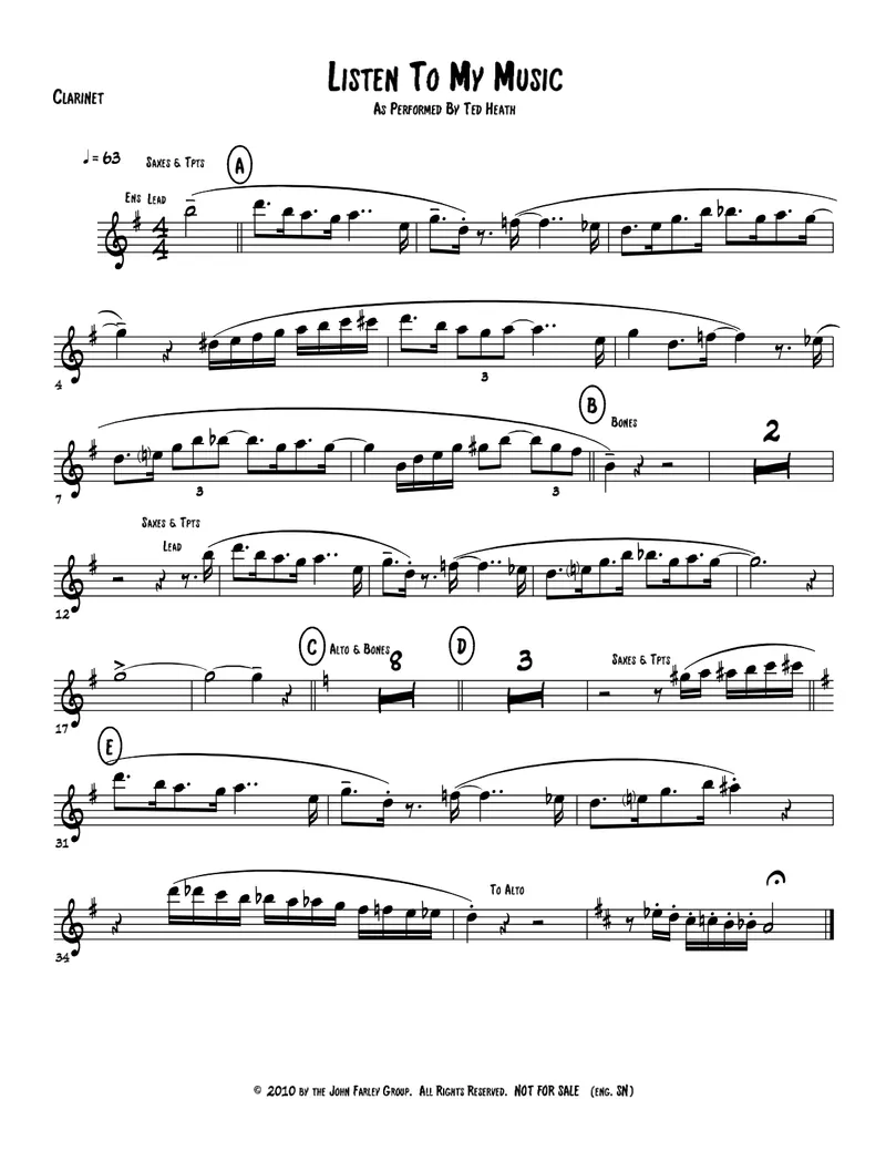 Listen To My Music score preview