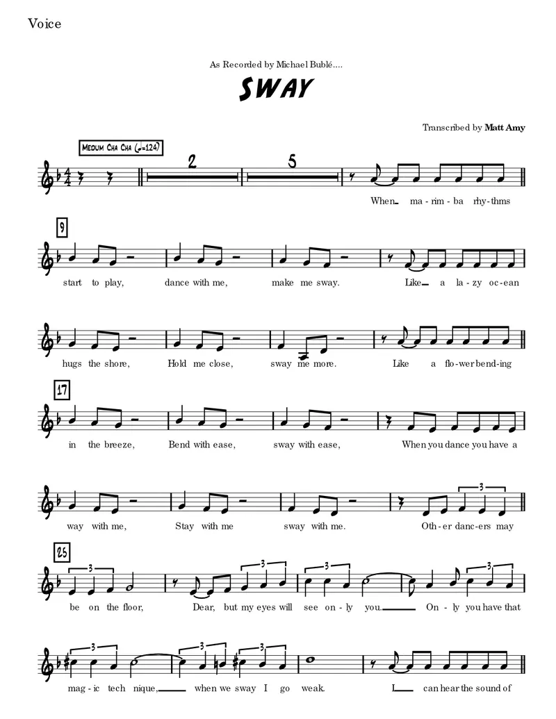 Sway score preview