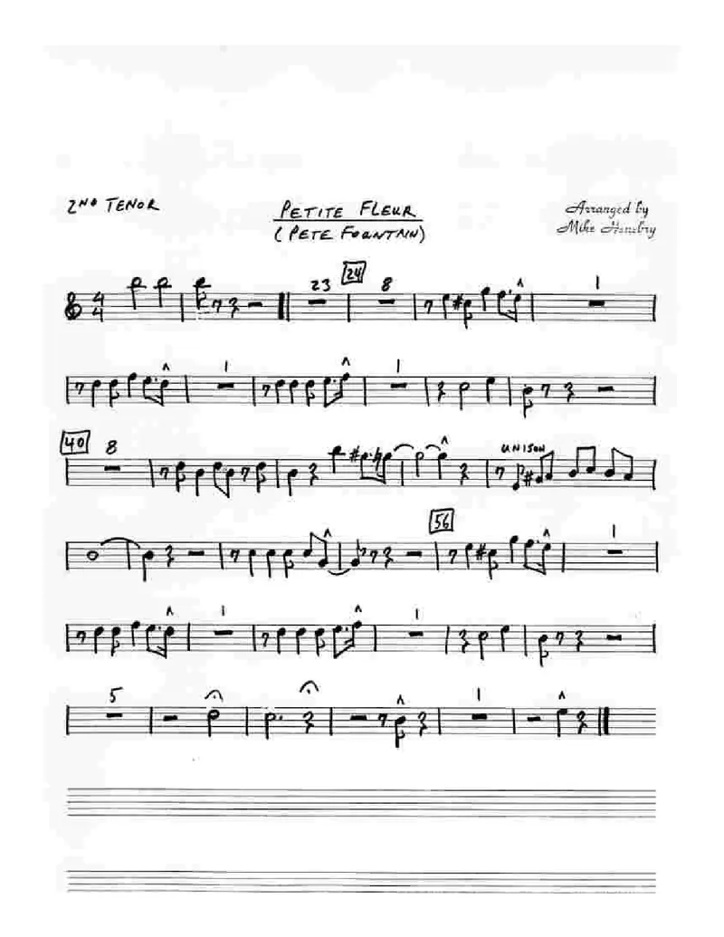 Petite Fleur score preview