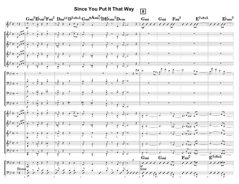 Since You Put It That Way score preview