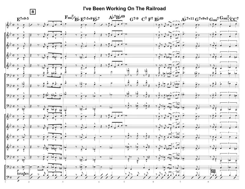 I've Been Working On The Railroad score preview