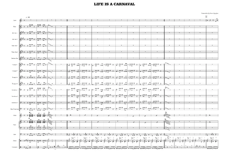 Life Is A Carnaval score preview