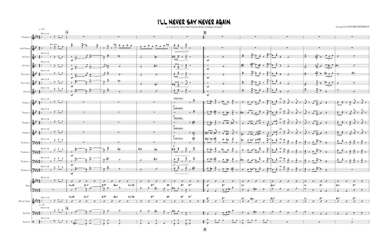 I'll Never Say Never Again score preview