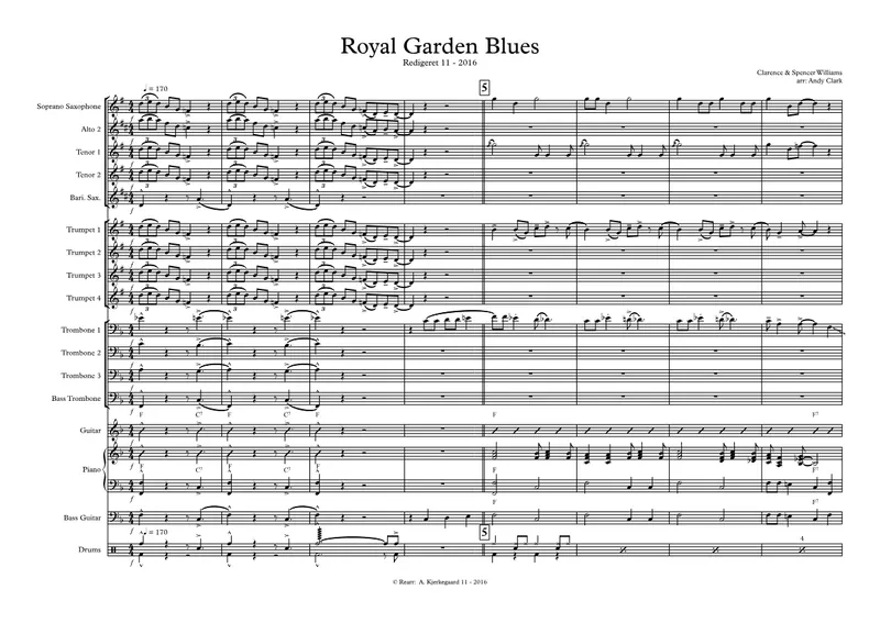 Royal Garden Blues score preview