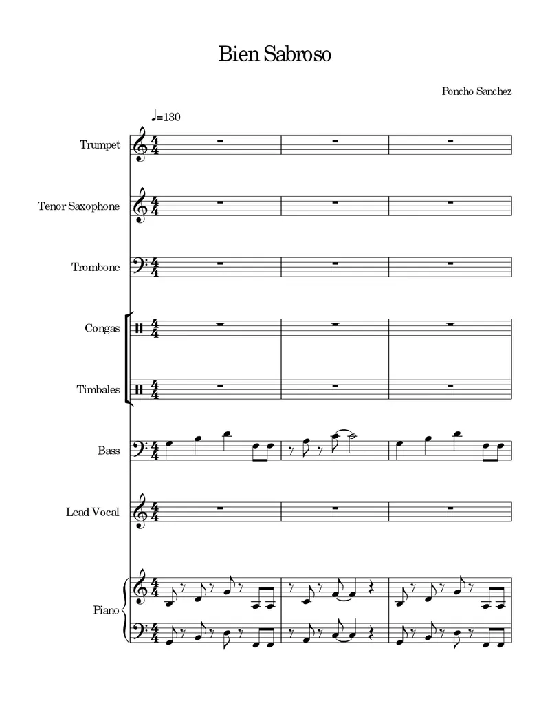 Bien Sabroso score preview