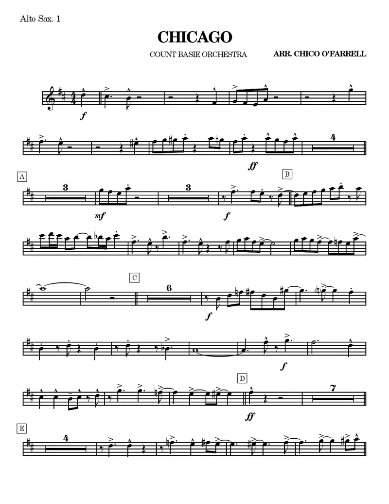 Chicago score preview