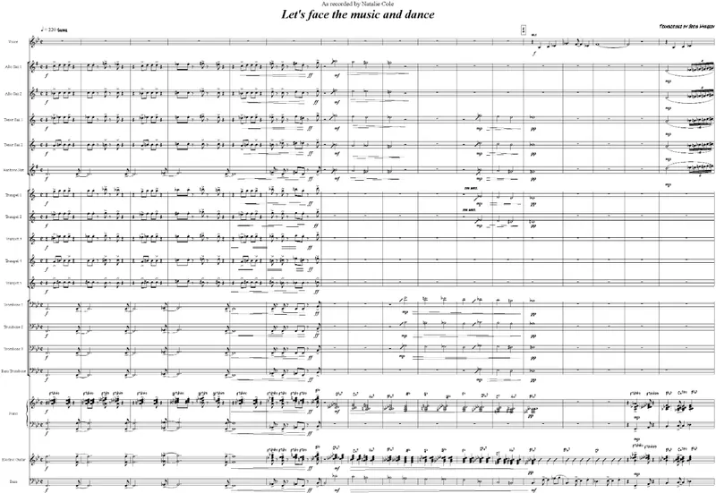 Let's Face the Music And Dance score preview