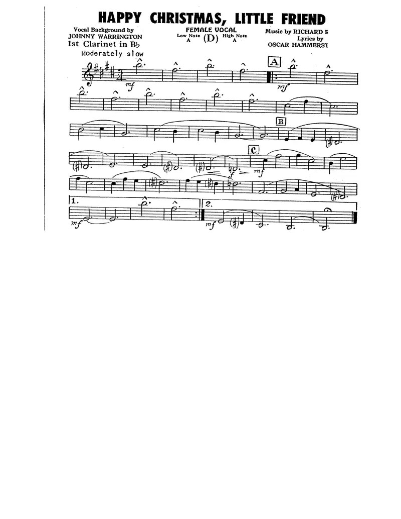 Happy Christmas, Little Friend [(Warrington) Female Voc.D score preview