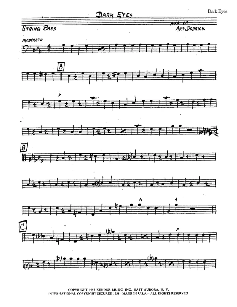 Dark Eyes score preview
