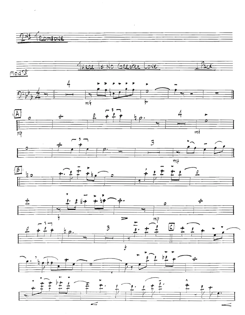 There Is No Greater Love score preview