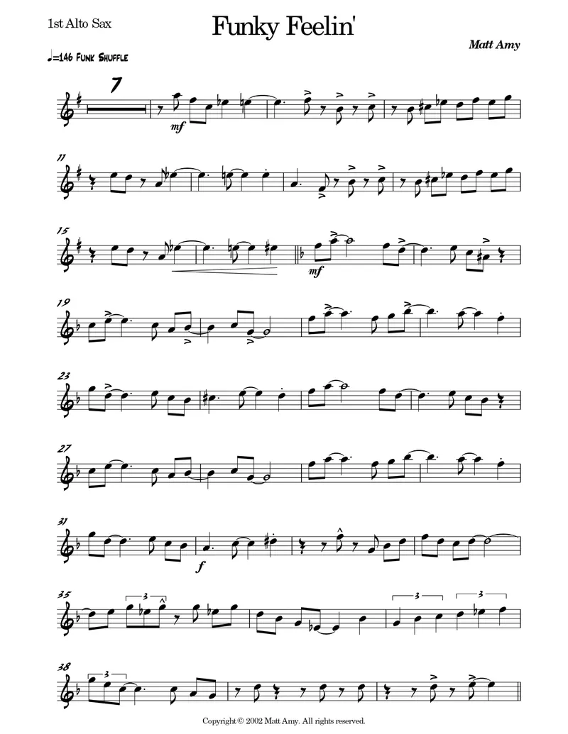 Funky Feelin' score preview