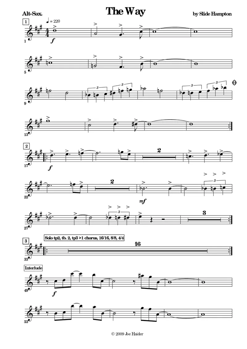 The Way score preview