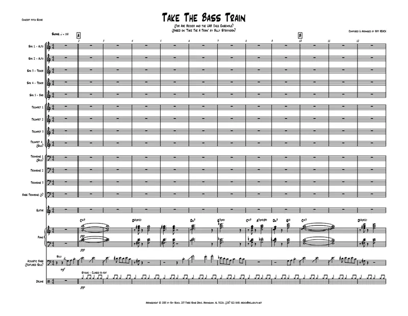 Take The Bass Train score preview