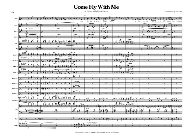 Come Fly With Me score preview