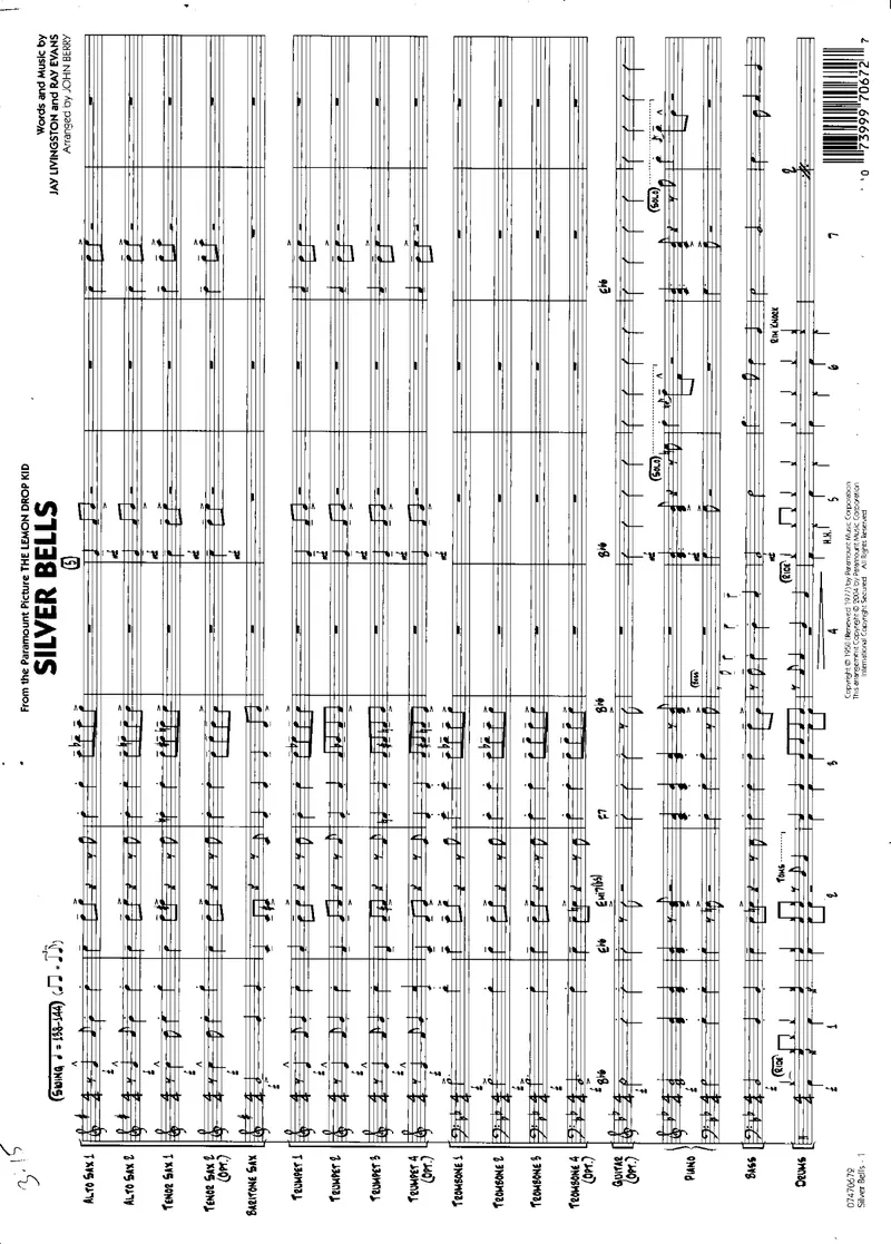Silver Bells score preview