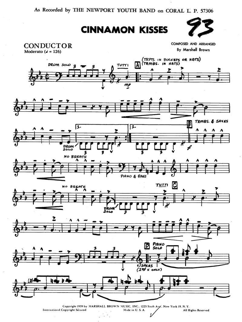 Cinnamon Kisses score preview